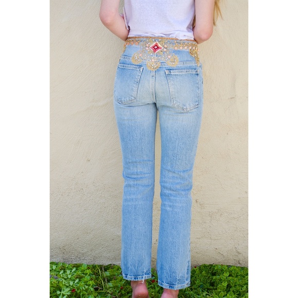 Free People Embellished Sequin High Waist Jeans - Picture 4 of 10